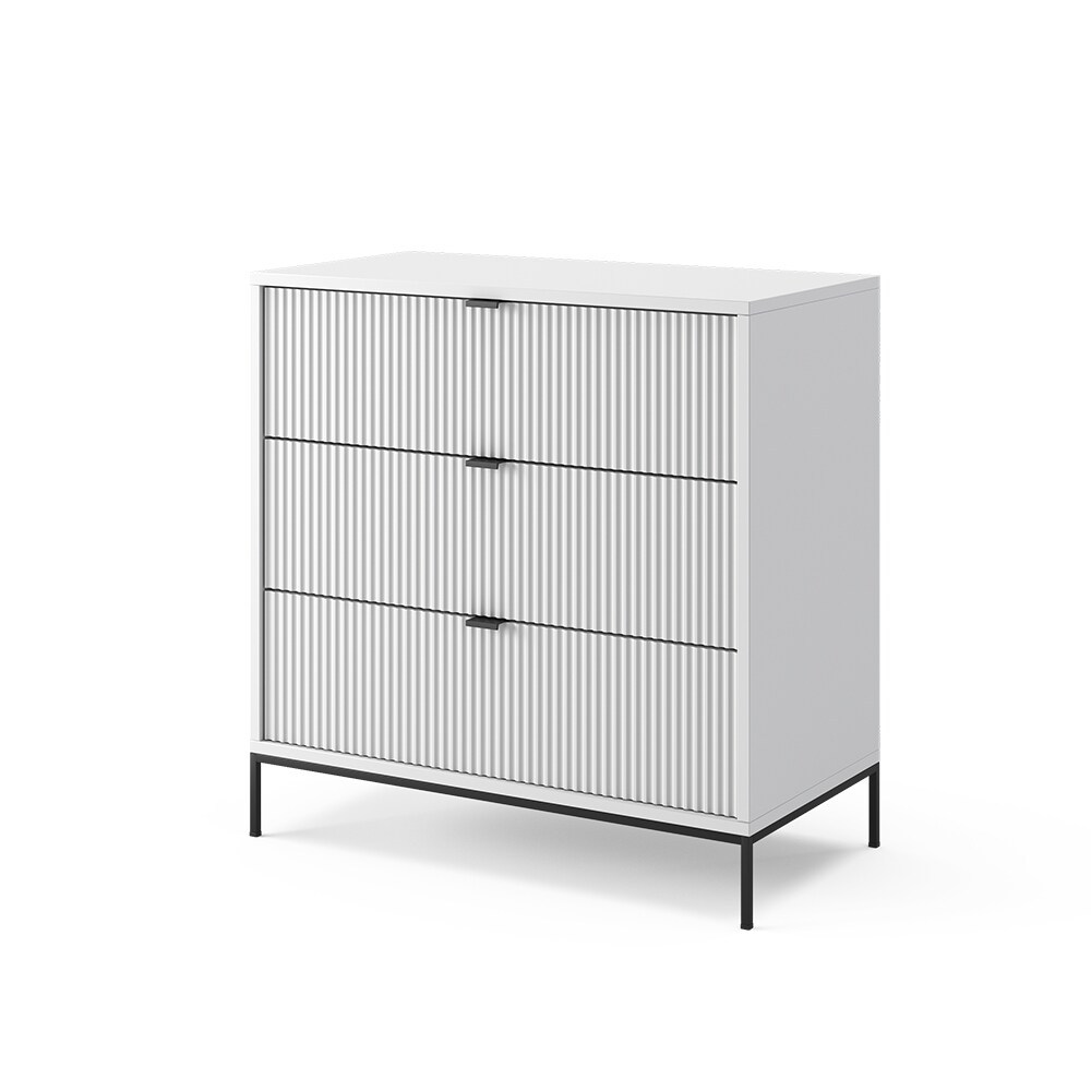 Vicco Kommode Eliza Weiß 80 x 81,2 cm mit 3 Schubladen