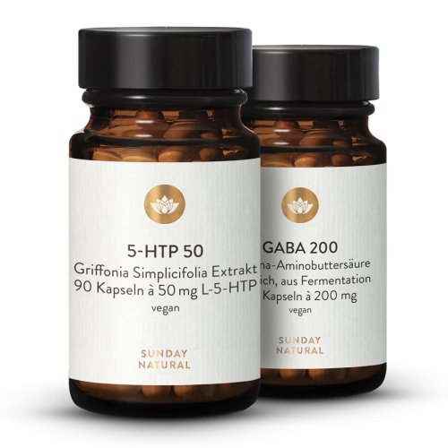 Sunday Natural Products 5-HTP 50 +GABA 200 Set