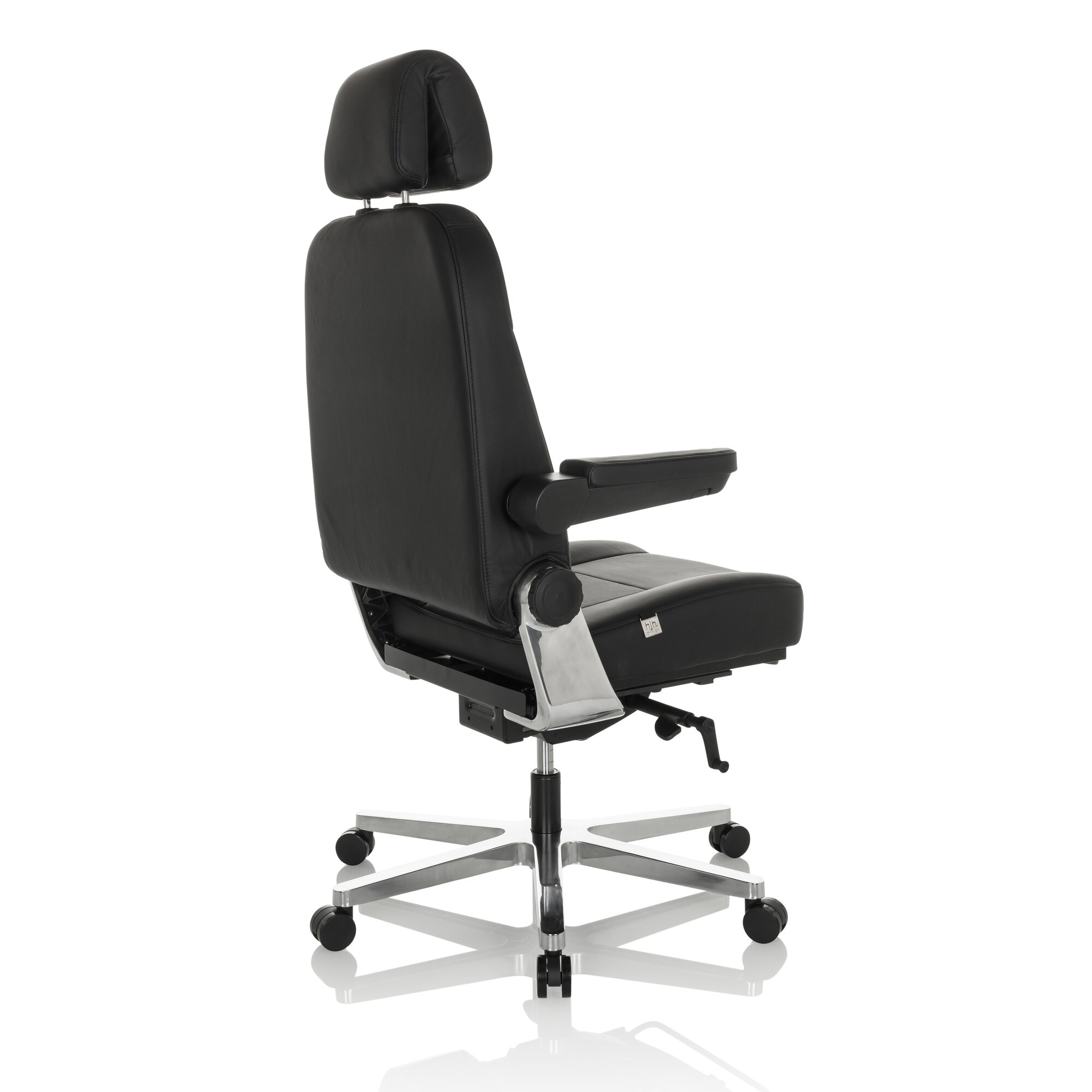 XXL Drehstuhl 24 HOURS F Leder mit abklappbaren Armlehnen hjh OFFICE