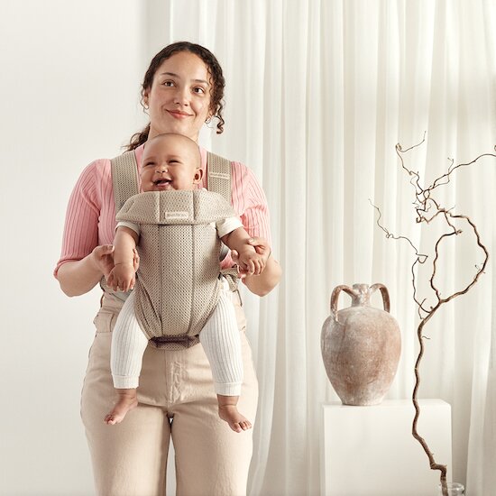 Porte-bébé Mini   Gris/Beige Mesh 3D        de               BabyBjörn