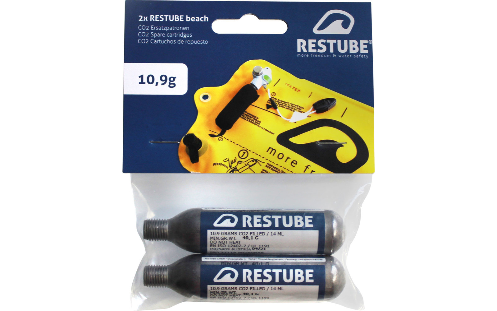 Restube Kartusche für Rettungsboje 2x 10,9 g