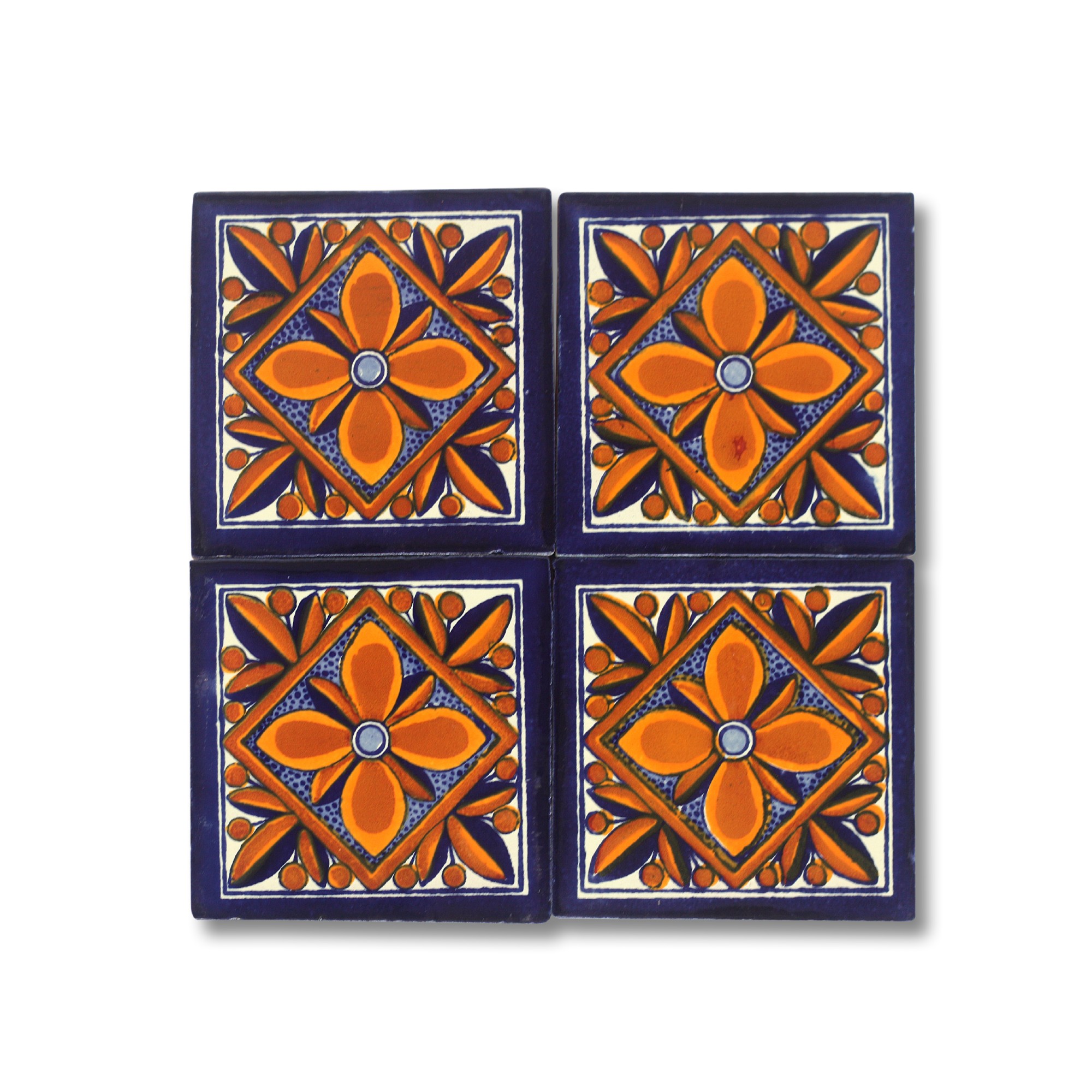 Kachel 'Puebla', multicolor, T 10 cm, B 10 cm, H 0,5 cm von fischer's lagerhaus