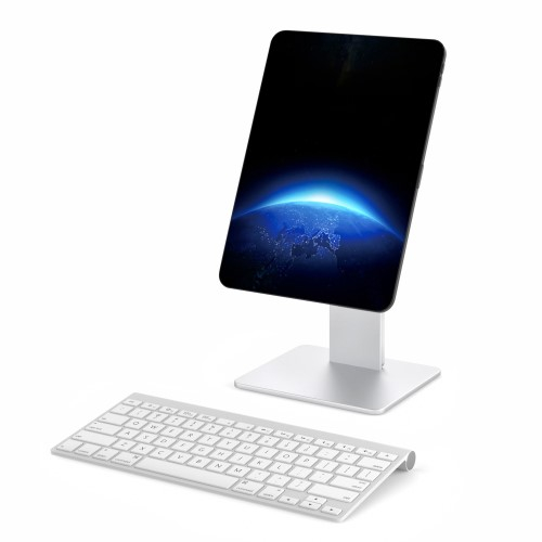 Magnetische verstellbare iPad Desktop Halterung - Silber