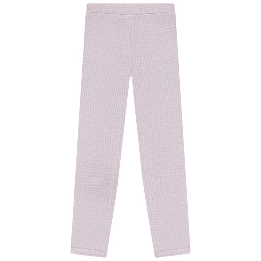 Jegging en milano motif pied-de-poule pour fille - Lilas