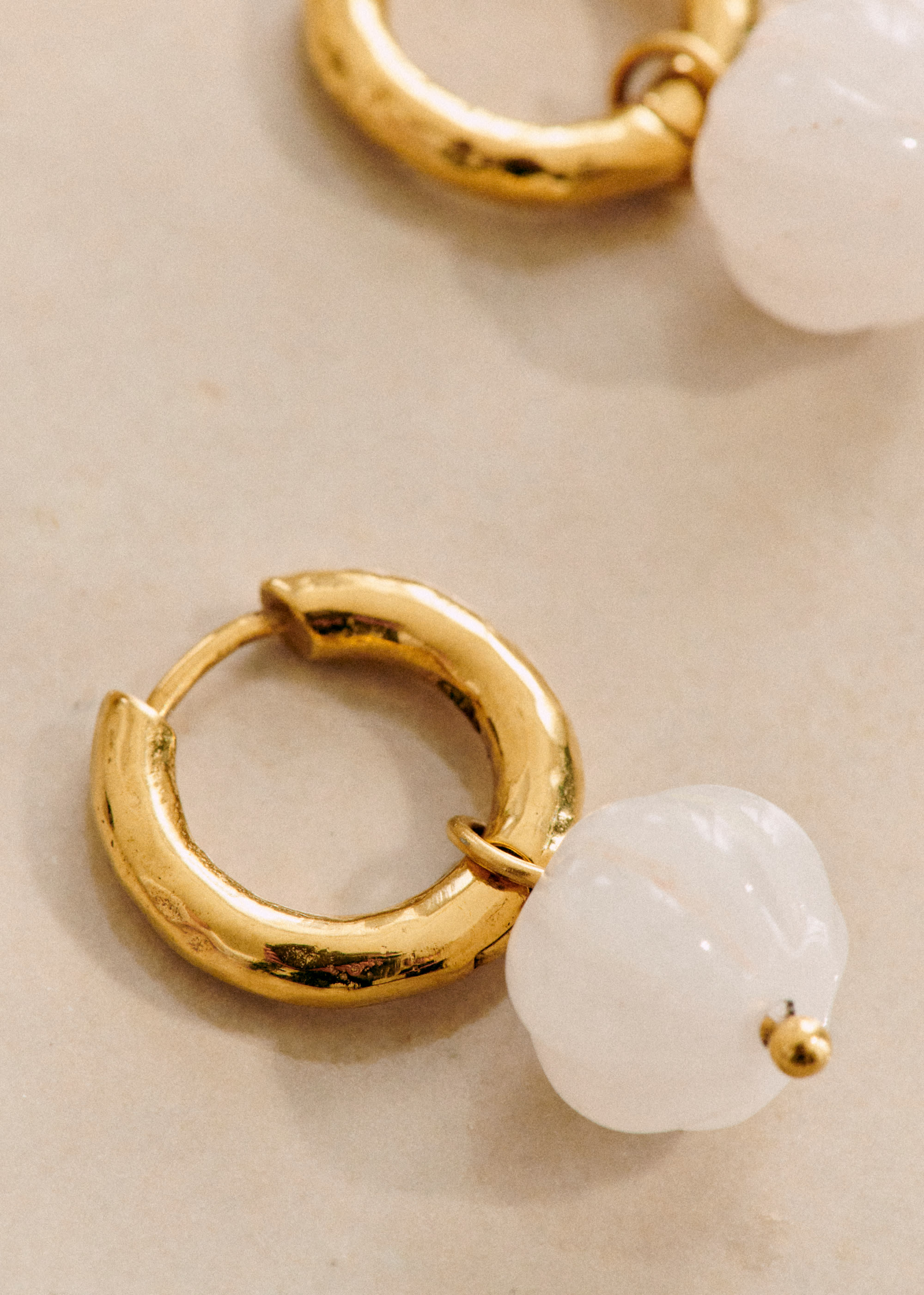 Anneaux Madeleine - Écru - E-SHOP/BIJOUX Boucles d'Oreilles 5905804