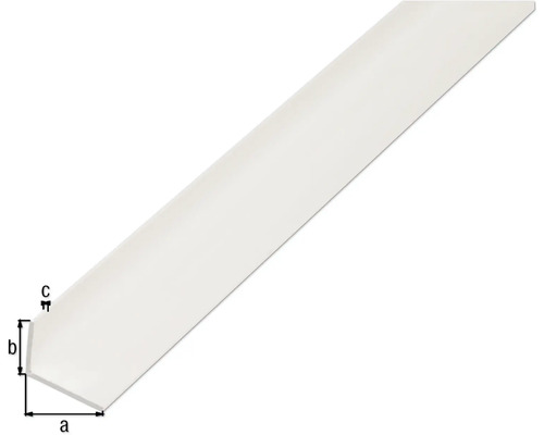 PVC hoekprofiel, wit, 20x10x1,5 mm, 2 m