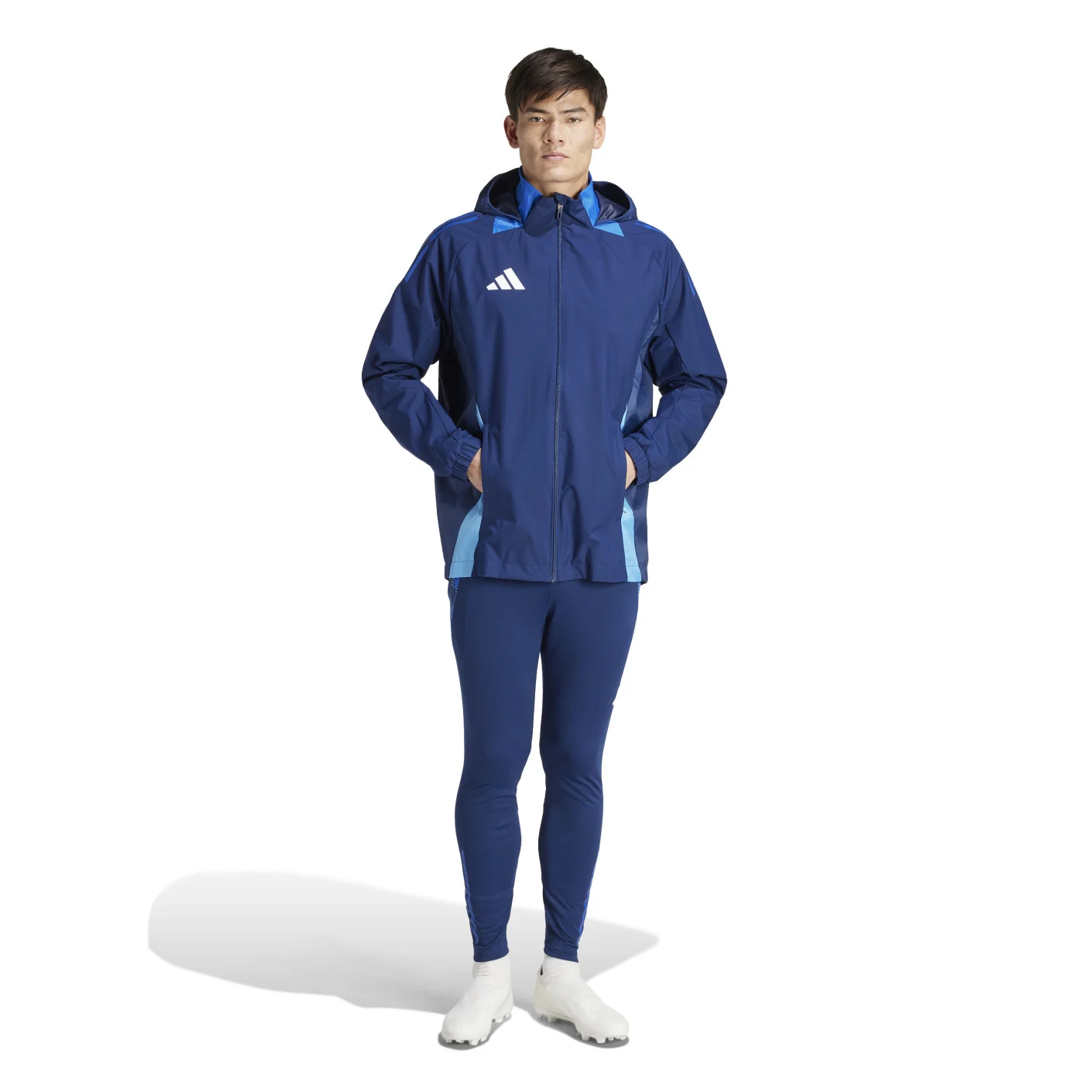Adidas Tiro 24 Competition Allweather Jas Donkerblauw Blauw