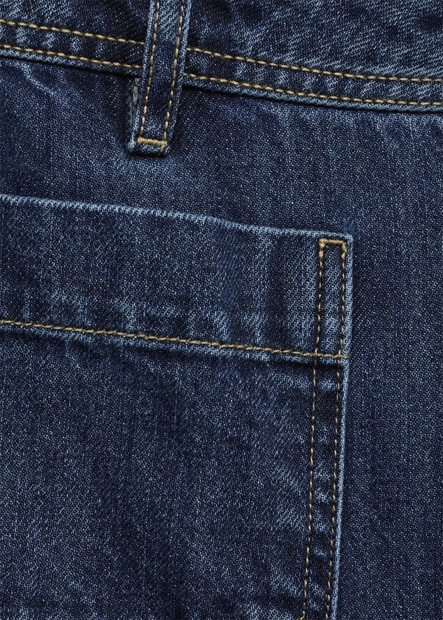 MANGO Wideleg jeans with pockets Open blue
