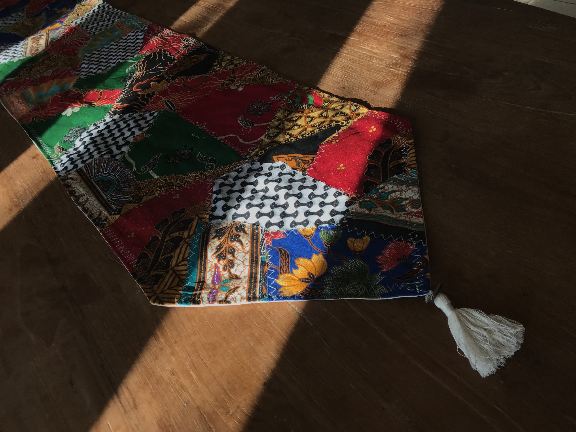 Patchwork Tischläufer, multicolor, L 200 cm, B 35 cm von fischer's lagerhaus