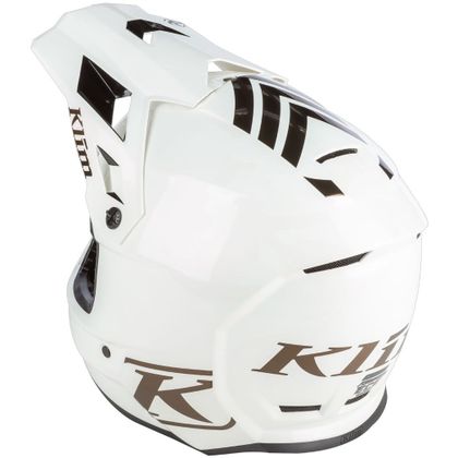 Casque cross KLIM F3 CARBON ASSAULT CAMO WHITE 2023 - Blanc / Noir
