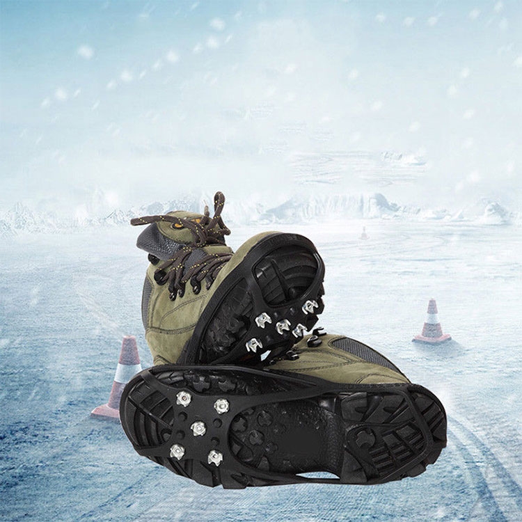 (1 Paar) Schuhspikes Schneeschuh-Krallen Grödel Steigeisen Silikon Band mit 5 Zähnen