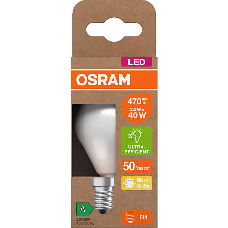 Osram LED kronepære 40W - varmt hvidt lys