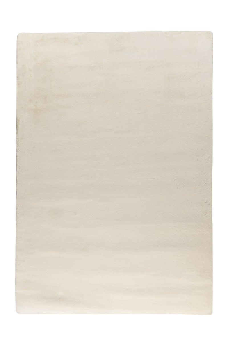 Laagpolig vloerkleed Plushique zilverbeige effen 80 x 150 cm