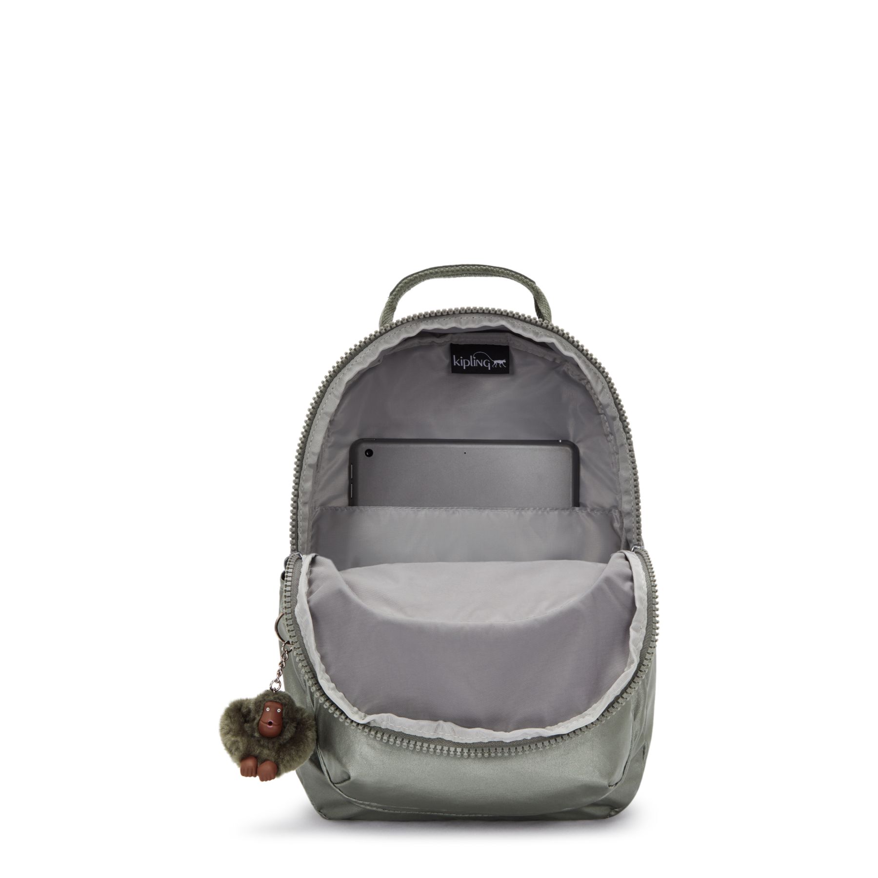 SEOUL S Petit Sac à Dos avec Compartiment pour Tablette - Moon Grey Metallic
