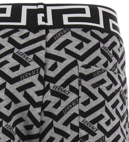 Versace Sweatshorts - Grau Meliert/Schwarz