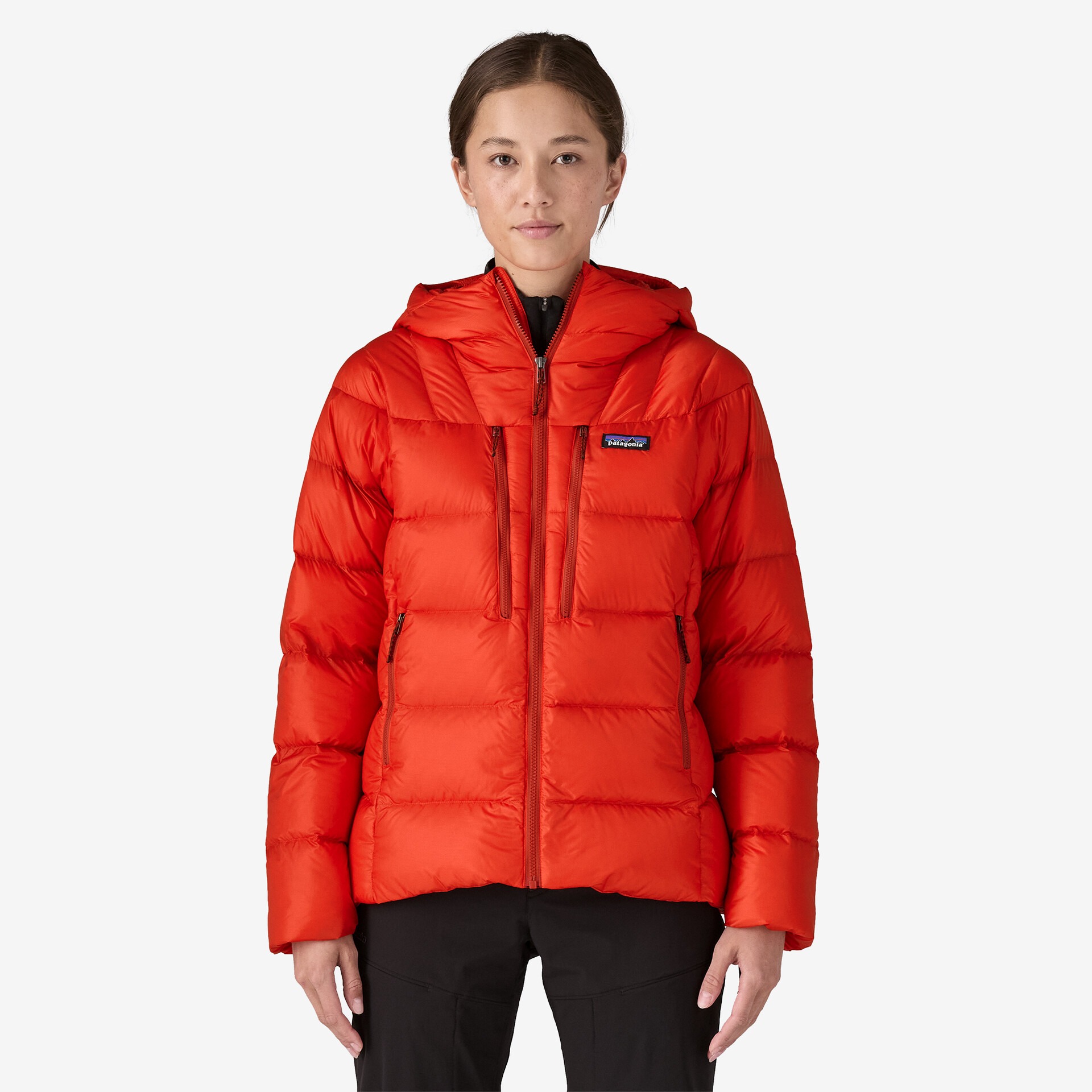 Fitz Roy Down Hoody Dame Madder Red