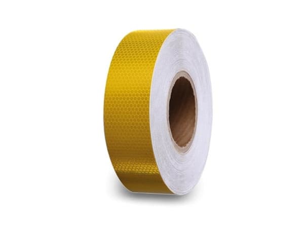 Honeycomb reflekterende tape 5Cm X 5M - Gul