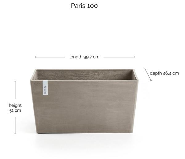 Ecopots Kunststoff-Kasten Paris, rechteckig