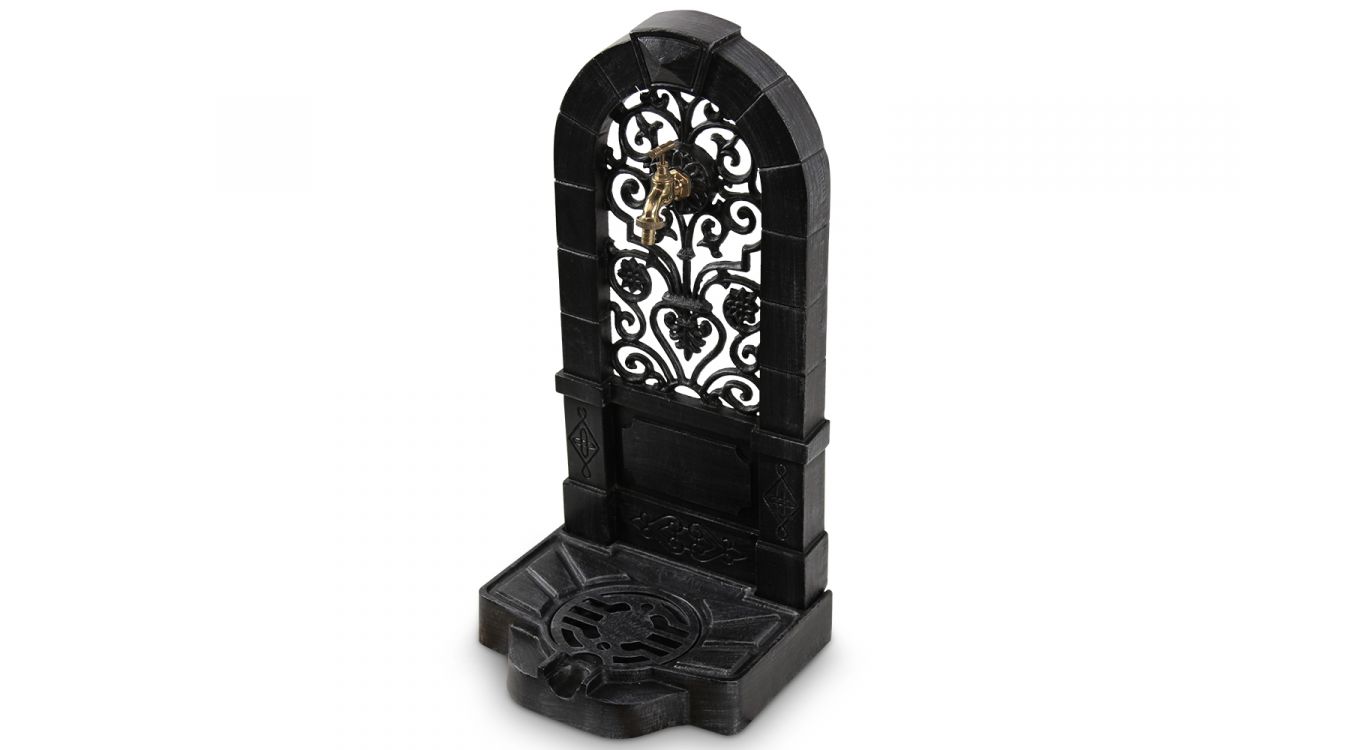 Fontaine de jardin fonte gris 35.5x31x74.5cm