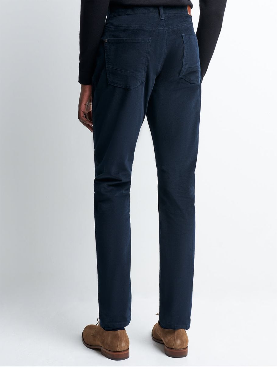 Jean couleur slim en coton élasthane uni