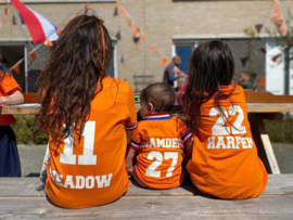 Baseball dress shortsleeves (gepersonaliseerd) - Orange