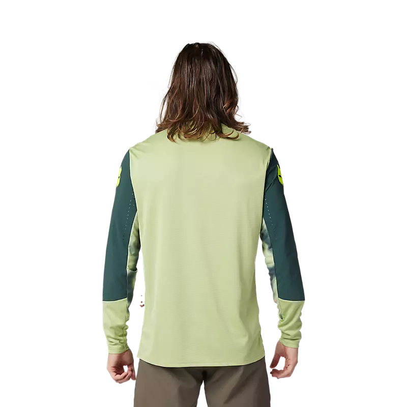 FOX Defend Taunt langærmet cykeltrøje Pale Green herre