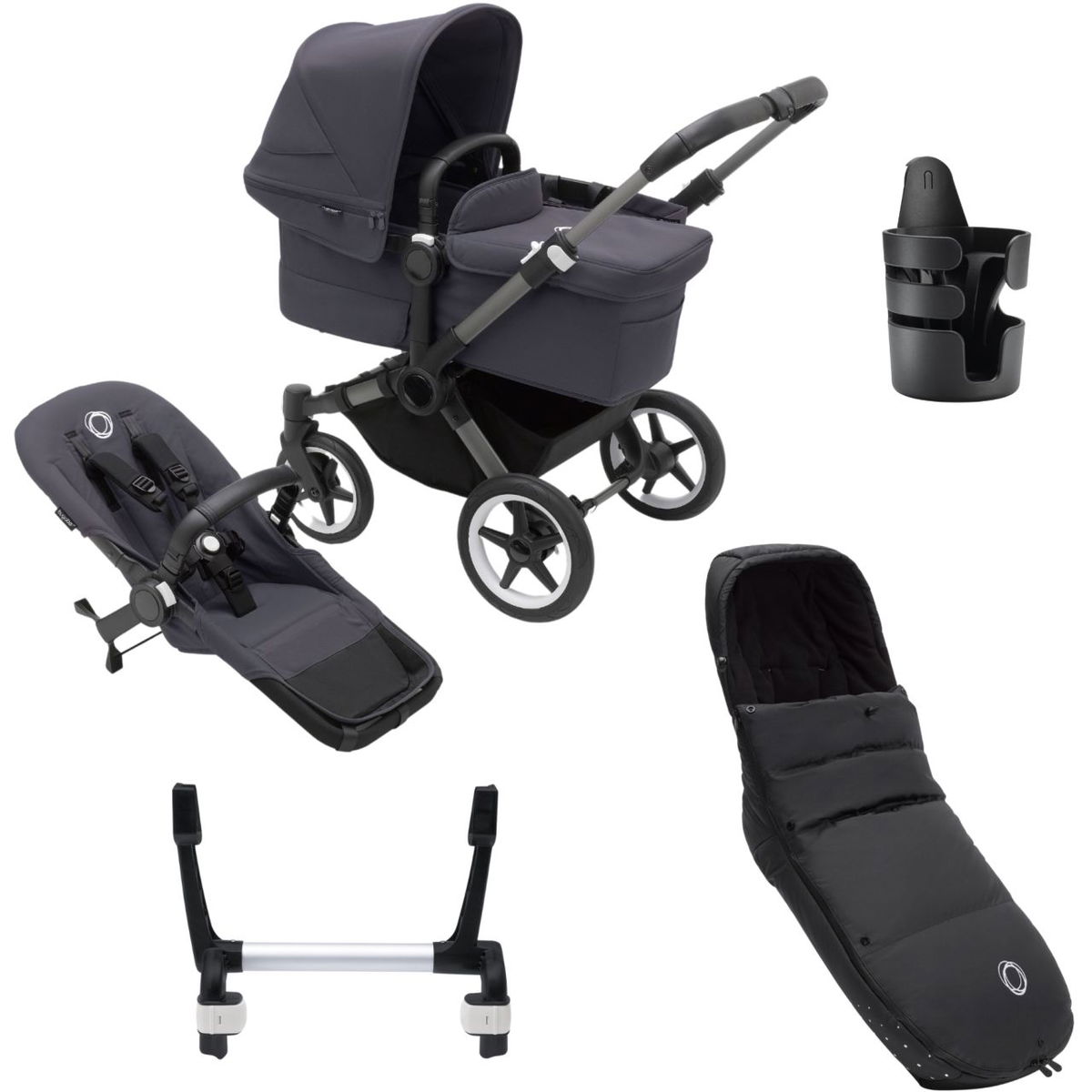 bugaboobugaboo   Donkey 5 Mono Essential Bundle graphite/stormy blue