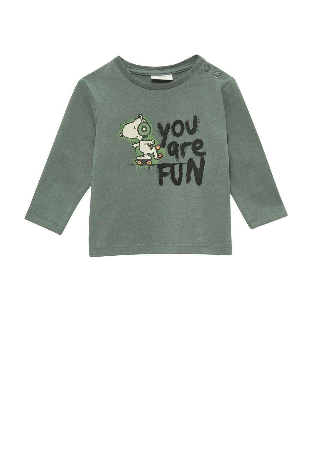 s.Oliver baby longsleeve met tekst grijs