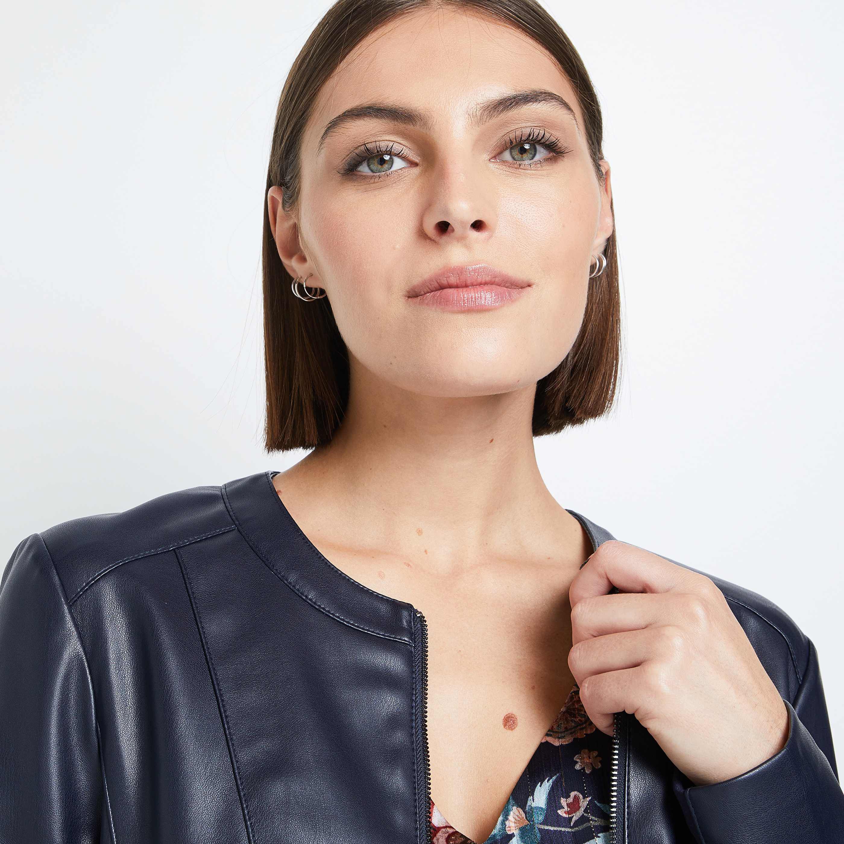 Veste simili femme - MARINE