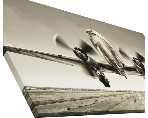 Giclée canvas foto Vliegtuig III 50x100 cm