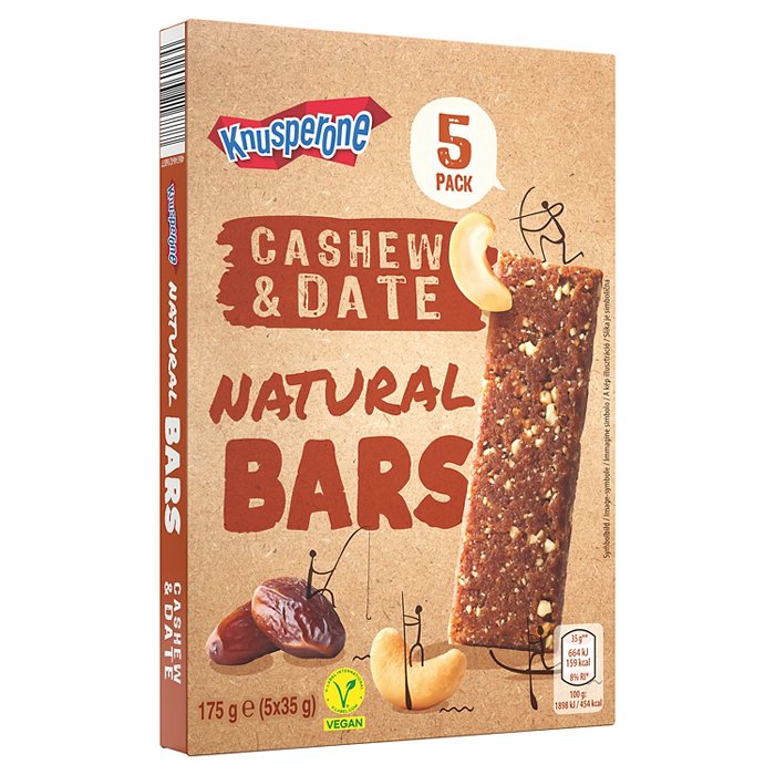 KNUSPERONE Naturriegel 175 g, Cashew & Dattel