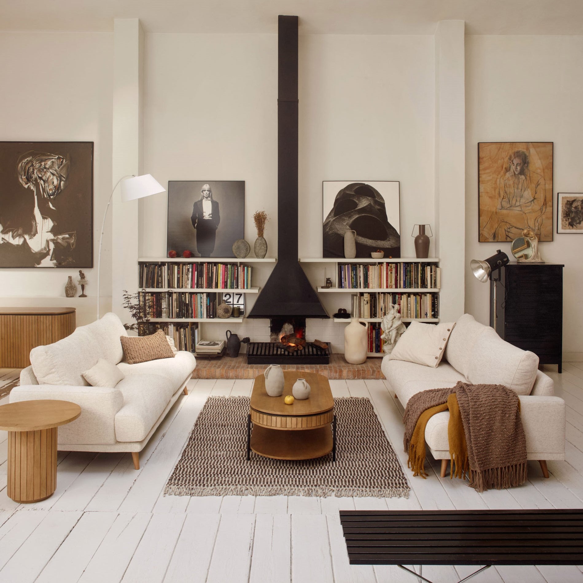 Kave Home Karin 3-Zitsbank - Wit