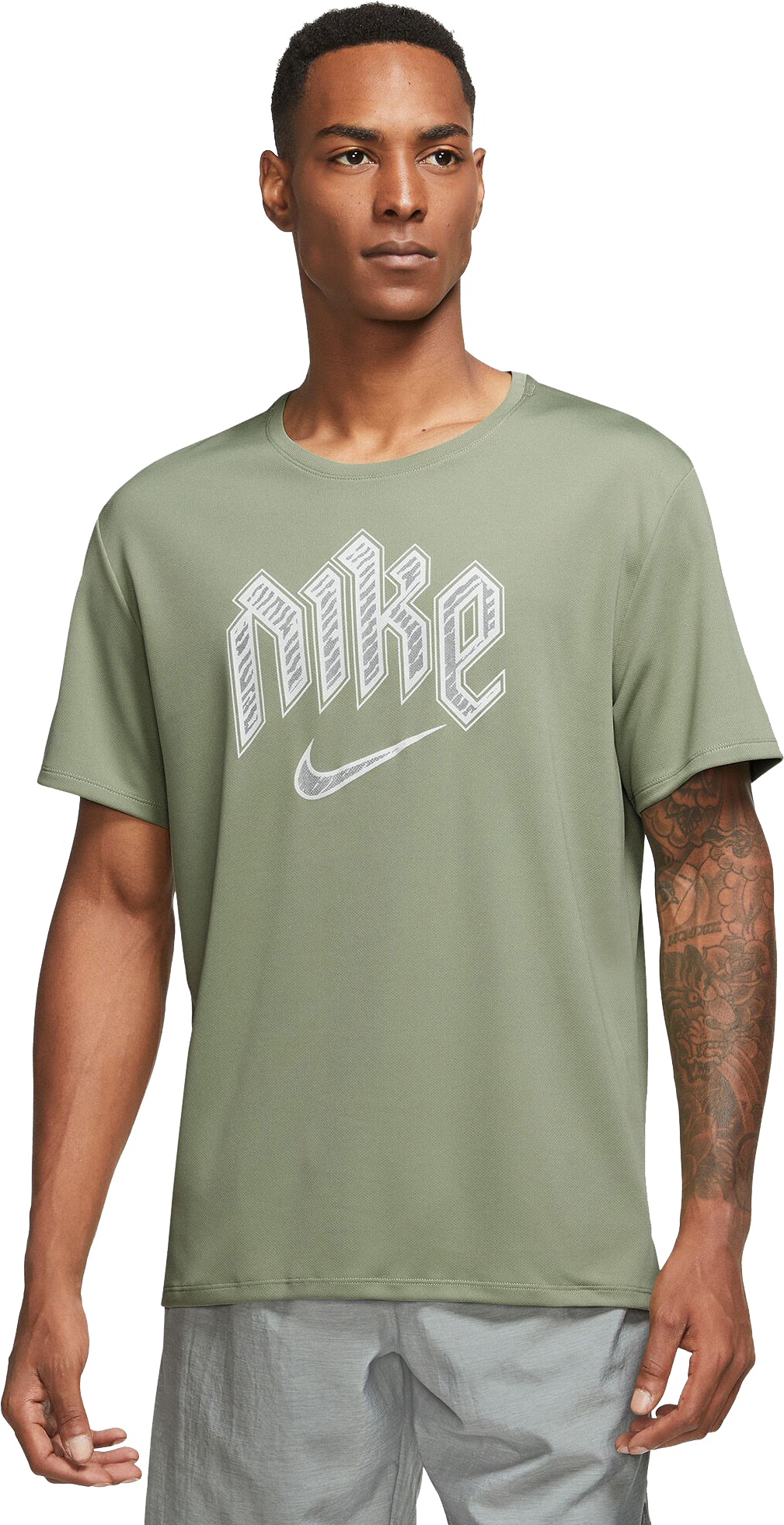Dri-FIT Run Division Miler SS Top Herre 386/Oil Green
