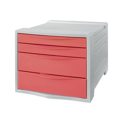 Esselte Colour'Breeze - Module de classement 5 tiroirs - corail