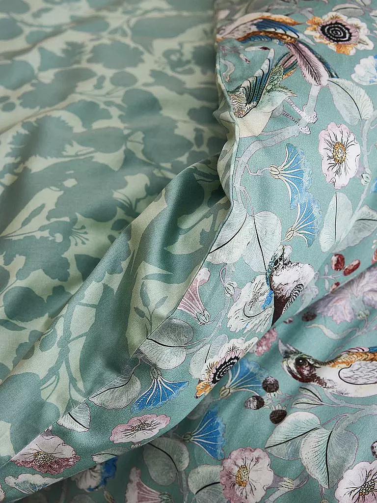 ESSENZA Satin-Bettwäsche ALESTE 70x90cm/140x200cm Surf Green  hellgrün