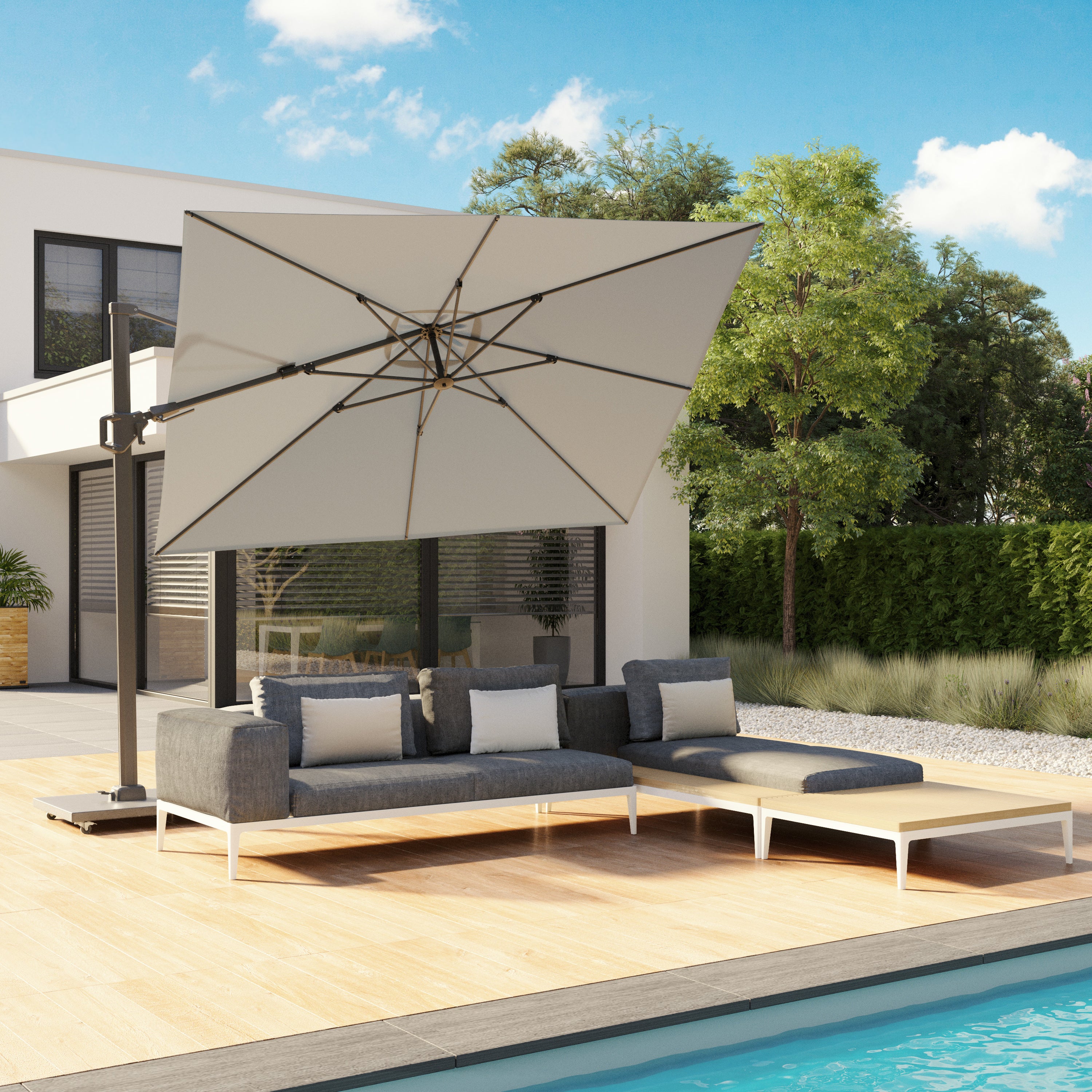 Platinum Challenger TÂ² Zweefparasol - 300 x 300 cm