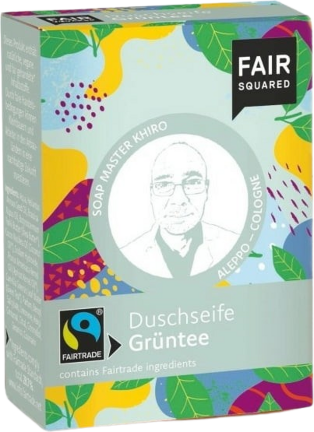 FAIR SQUARED  Fairtrade Jubiläums Duschseife Grüntee, 80 g
