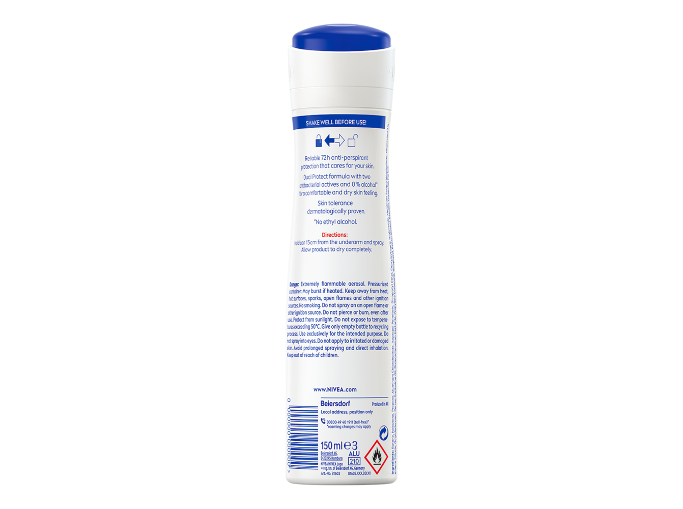 DESODORIZANTE NIVEA SPRAY DRY COMFORT 150ML