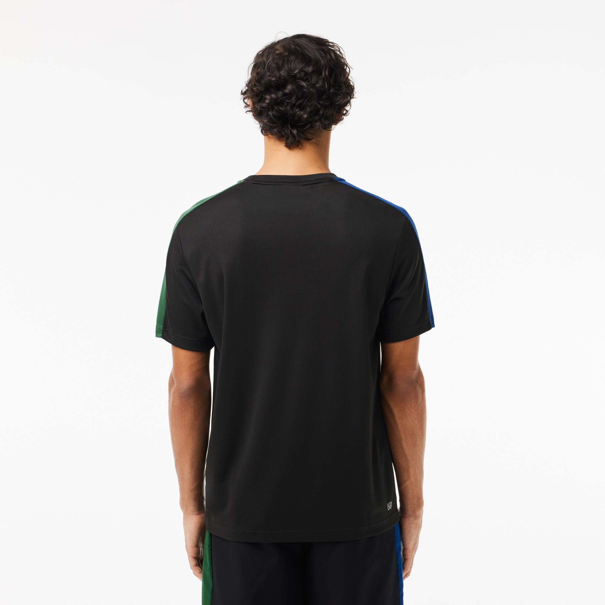 Ultra-Dry Tennis-T-Shirt mit Colour-Block und Aufdruck T-Shirts - Blau - Lacoste - Herren