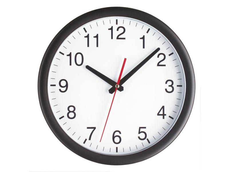 TFA Dostmann Wanduhr Ø 30 cm Ø 30 cm, Schwarz/Weiss Die aktuelle Zeit immer im Blick