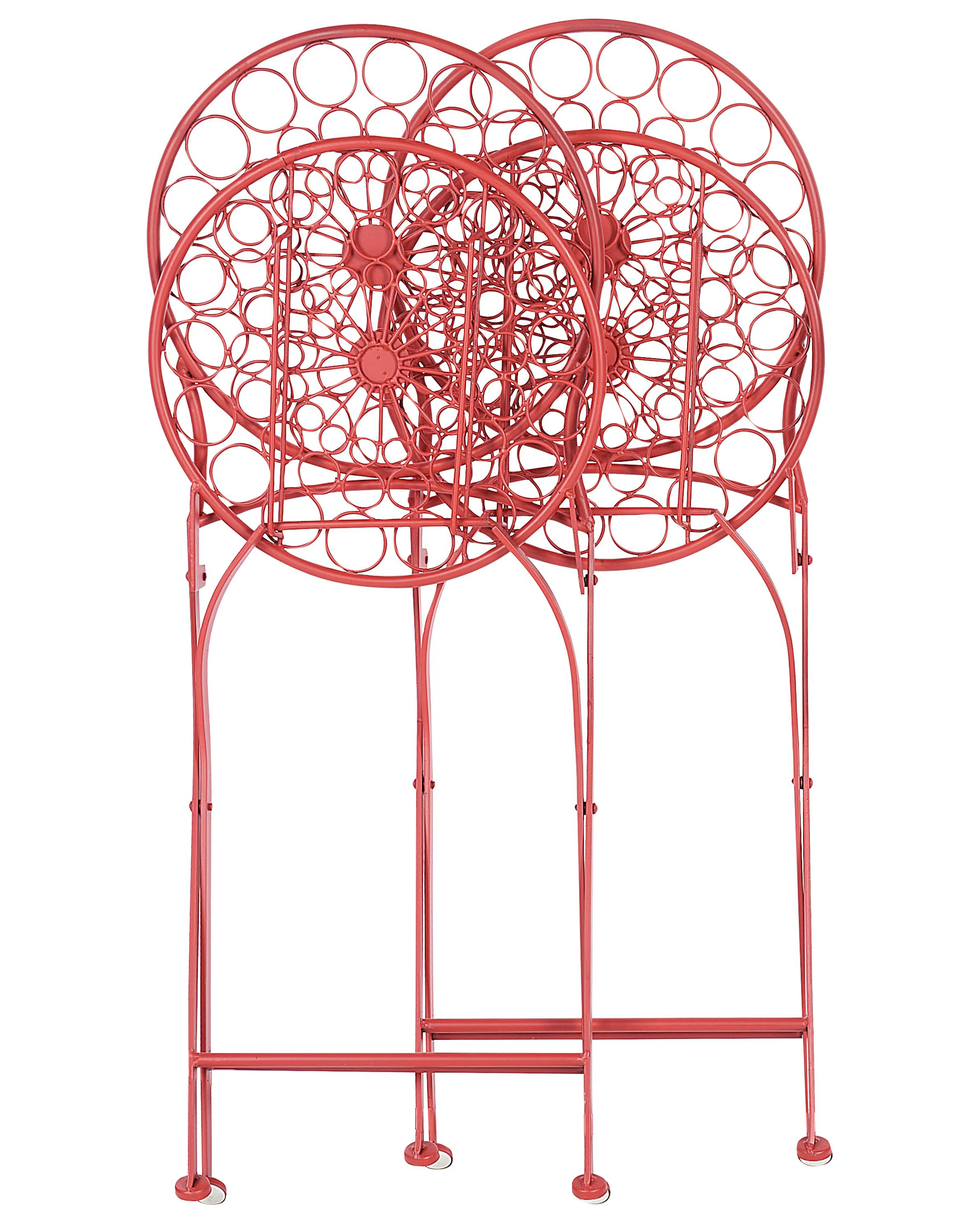 Set van 2 tuinstoelen SCARIO Metaal Rood