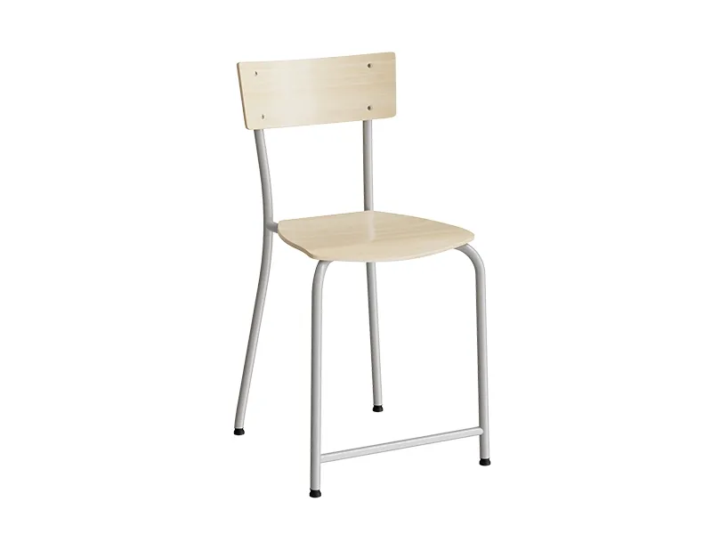 Stol Strong 112, Birk laminat, Sort stel