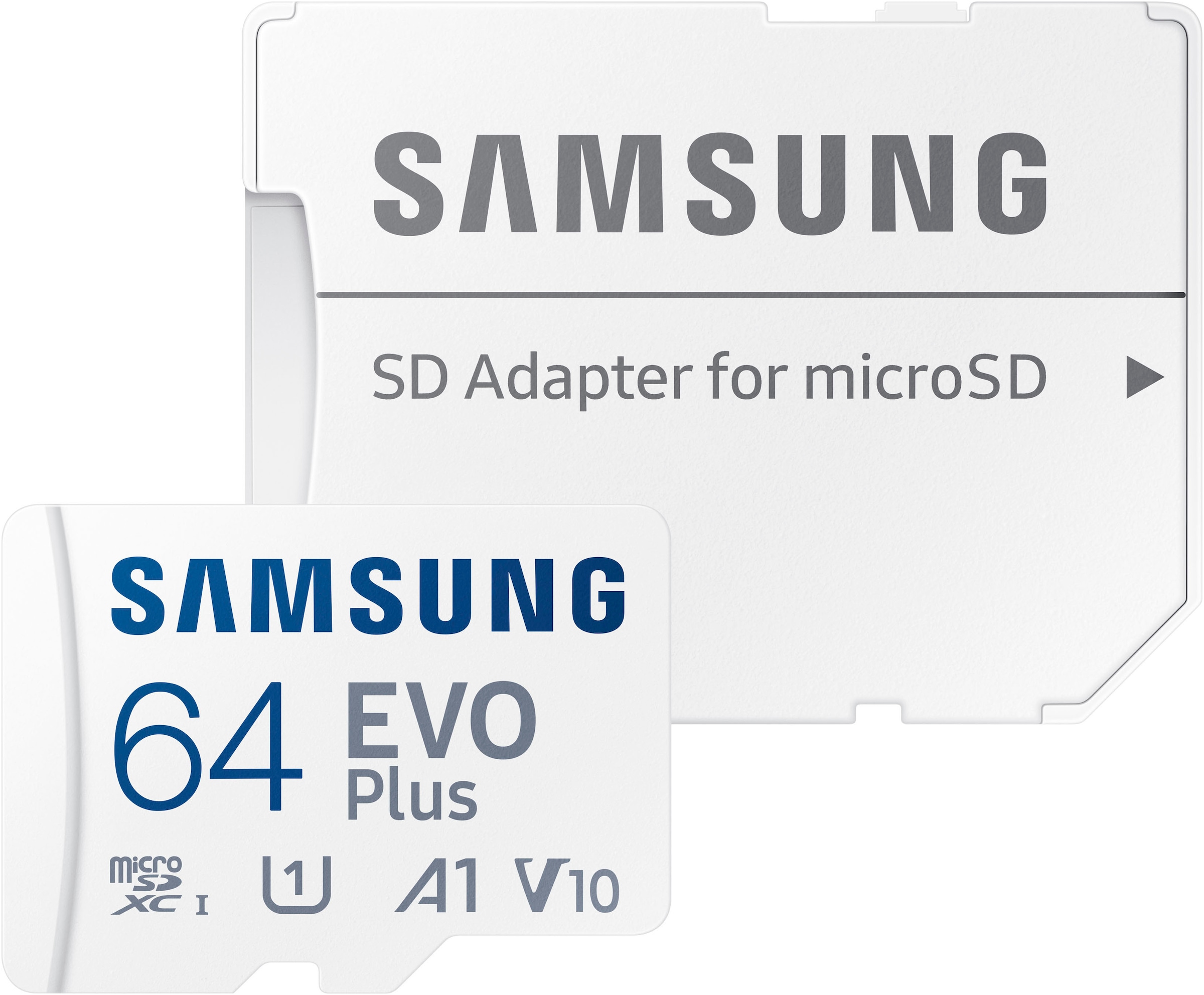 Samsung Speicherkarte »EVO Plus (2024) inkl. SD-Adapter« (64 GB Video Speed Class 30 (V30)/UHS Speed Class 3 (U3) 160 MB/s Lesegeschwindigkeit)