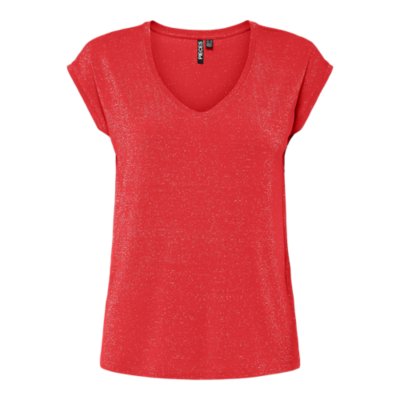 Tee-shirt à manches courtes femme Pcbillo Lurex Stripes PIECES