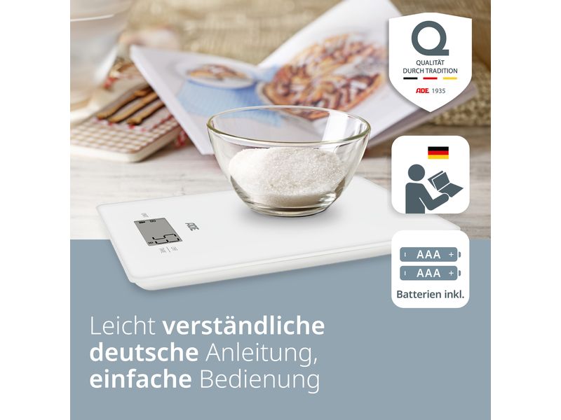 ADE Küchenwaage Julia Weiss Digitale Küchenwaage