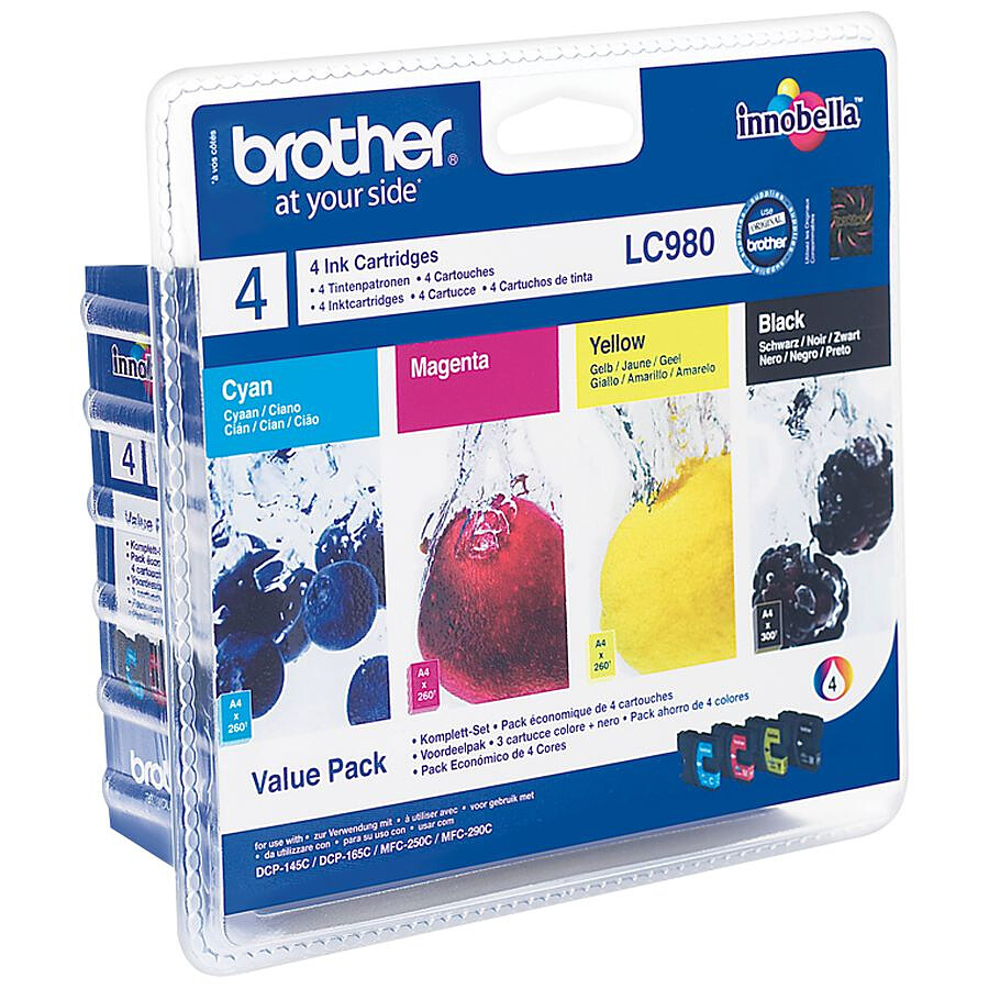 Brother LC980BK/C/M/Y - Pack 4 couleurs