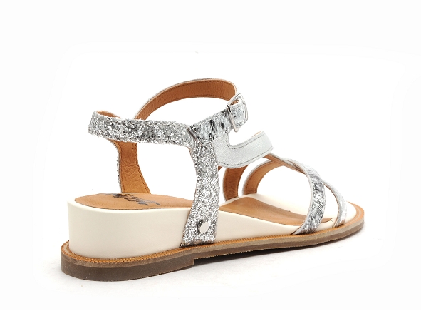Mamzelle nu pieds plats femme  blanc