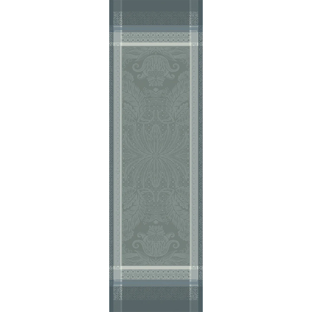 Chemin de table antitache déperlant pur coton anthracite 54X149 Garnie