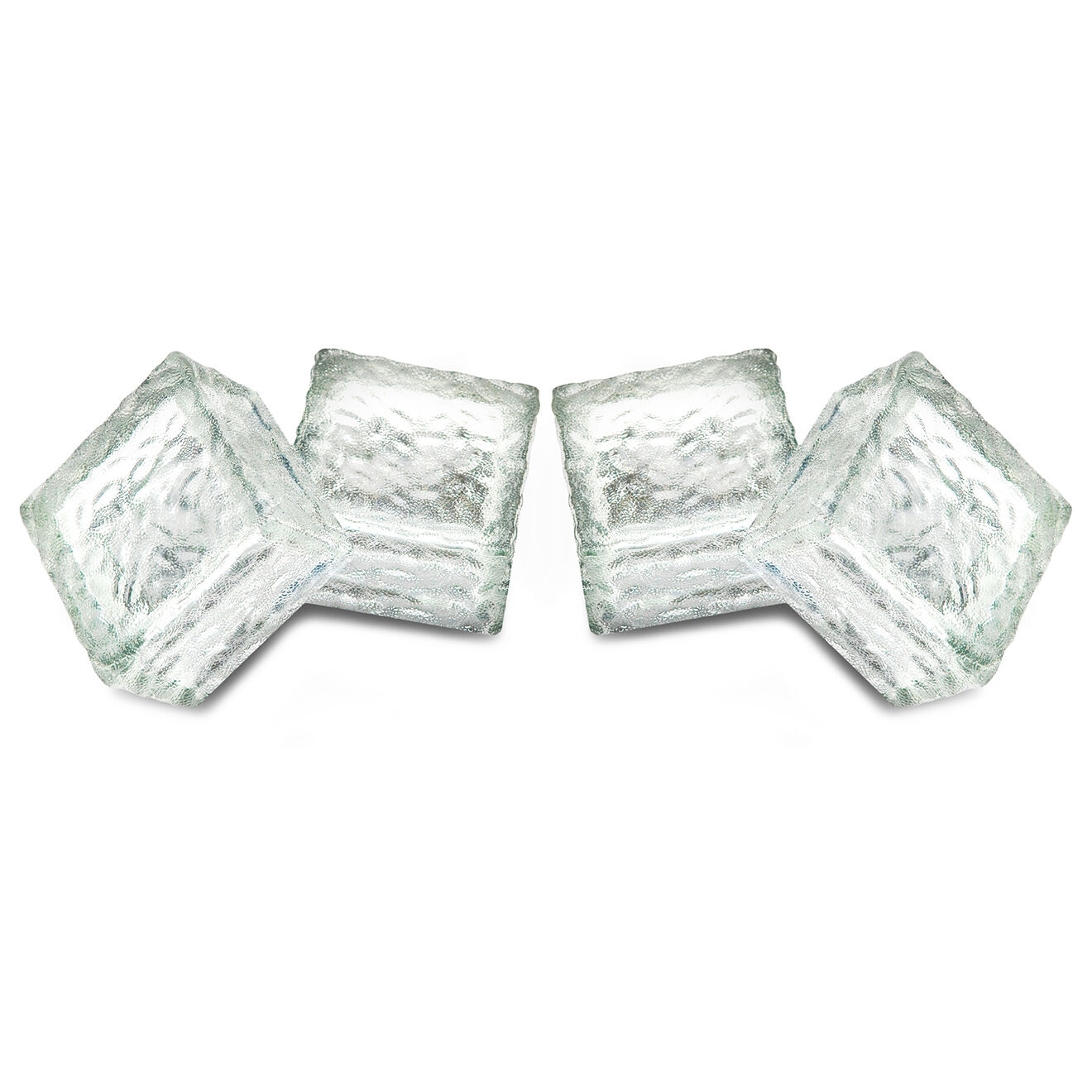 Pratik Garden 4 Pavés solaires mambo blancs - 7x7x5  cm