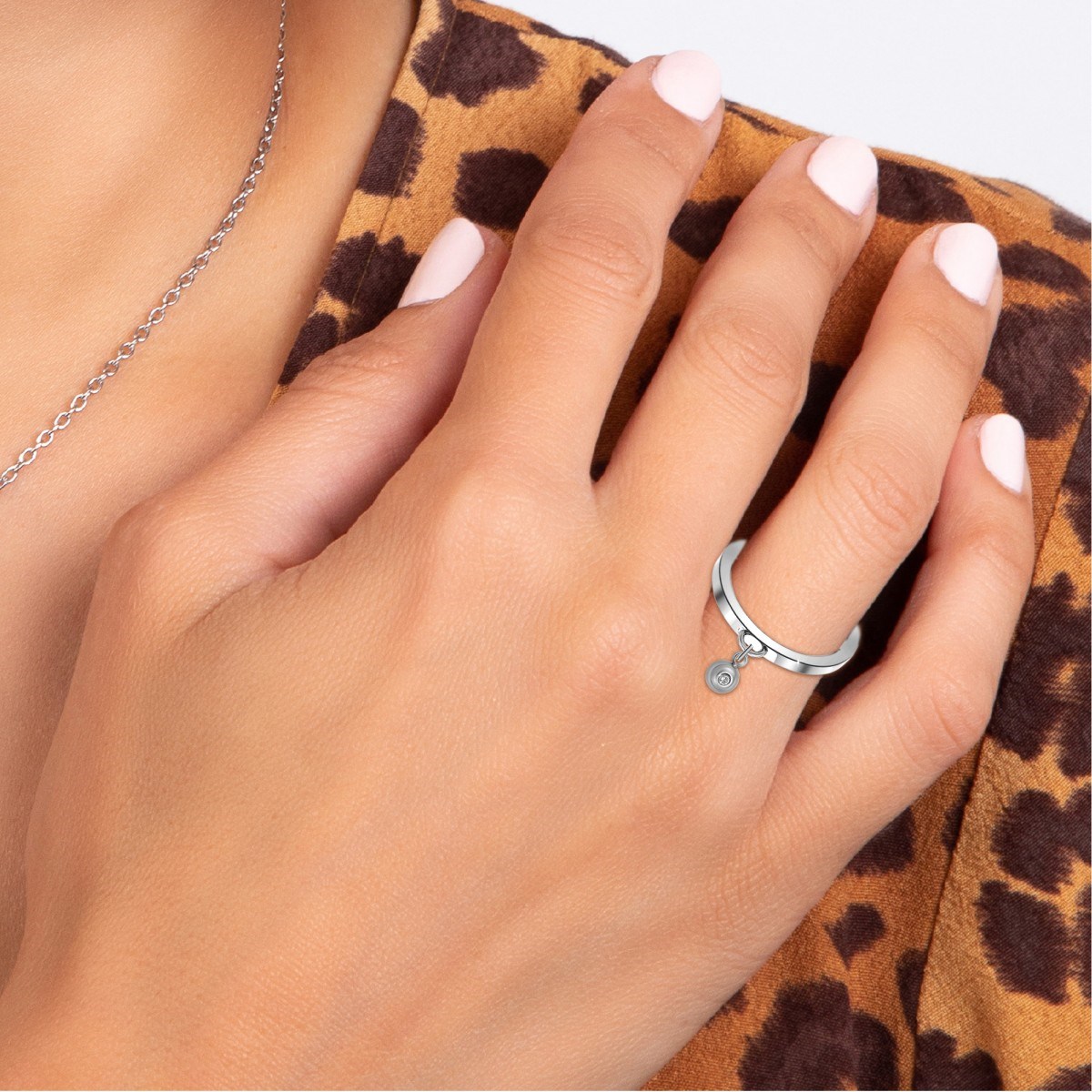Bague SC Crystal ornée d'un véritable diamant blanc